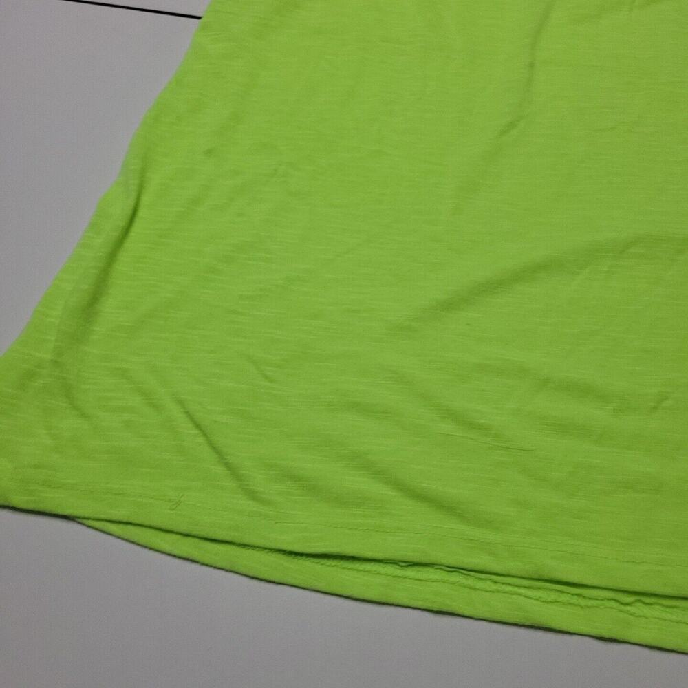 Tresics Women Medium Tank Top Neon Heathered Green Scoop Neck Stretch Razor Back - Picture 2 of 12